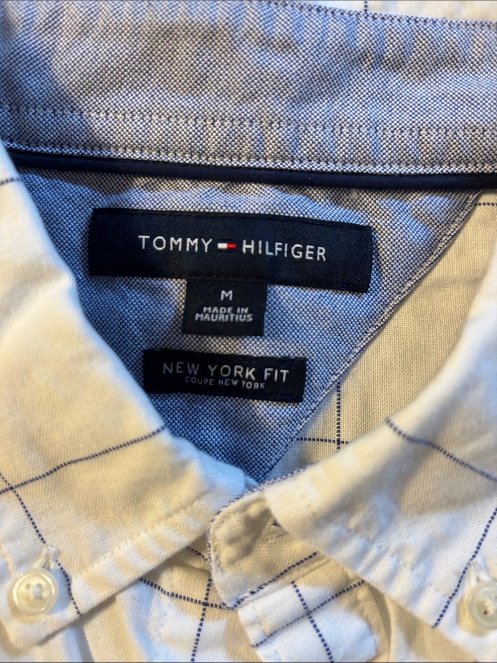 White/blue button down - Picture 3 of 4